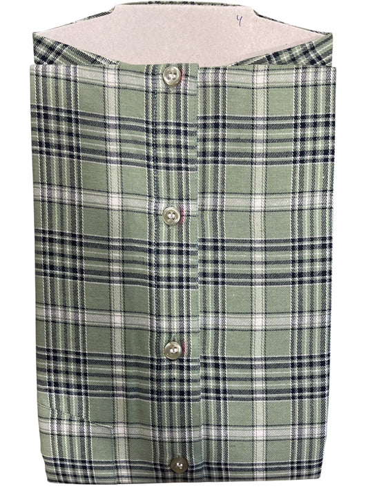 Southloom Pure Cotton Green Cheack Shirt (38FS)