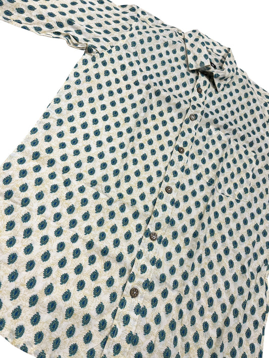 Southloom Jaipur Pure Cotton Block Printed Shirt for Men (Medium)