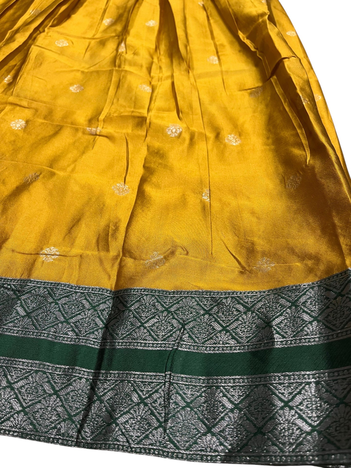 Southloom Semi Silk Dhavani Set with Pavada and Yellow Blouse PieceSLDHAVANI SL542