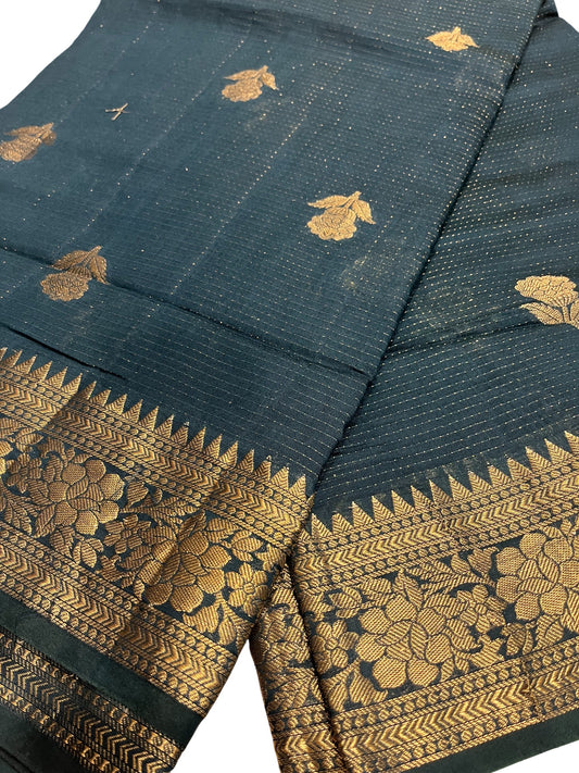 Southloom Georgete Banarasi Silk Saree with Woven Work on Body and Borders