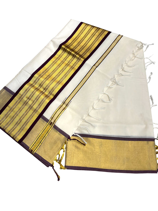 Southloom Super Premium Balaramapuram Unakkupaavu Handloom Cotton Saree with Purple Border