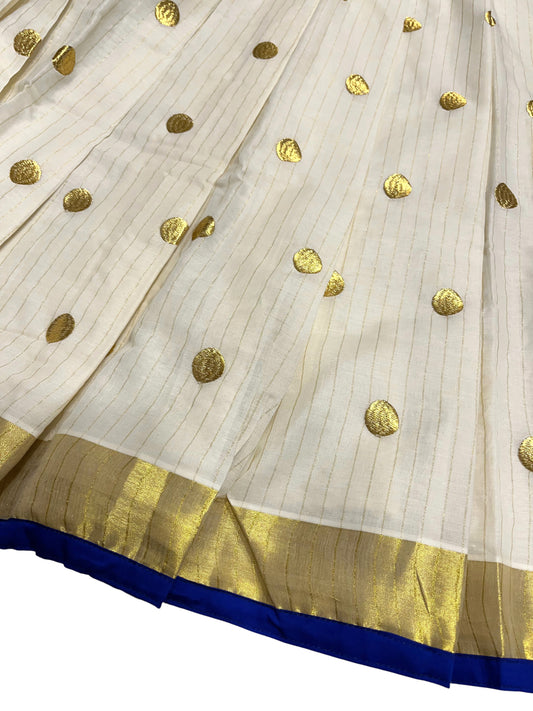 Southloom Semi Stitched Cotton Dhavani Set with Pavada and Blouse Piece