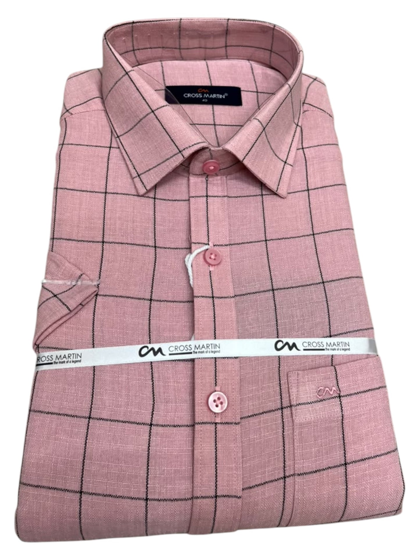 Southloom Pure Cotton Pink Check Shirt SLSHIRT 40HS