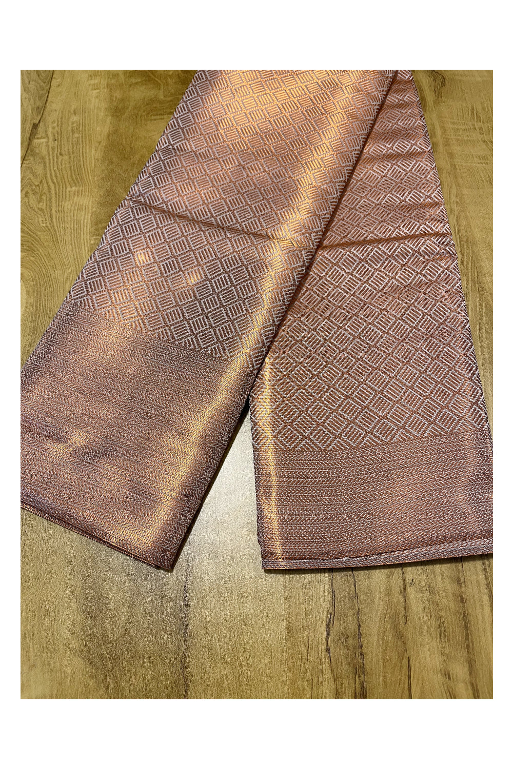 Southloom Premium Semi Silk Zari Work Brocade Saree in Bridal Brown with Matching Pallu (Kanchipuram Pattu Saree)