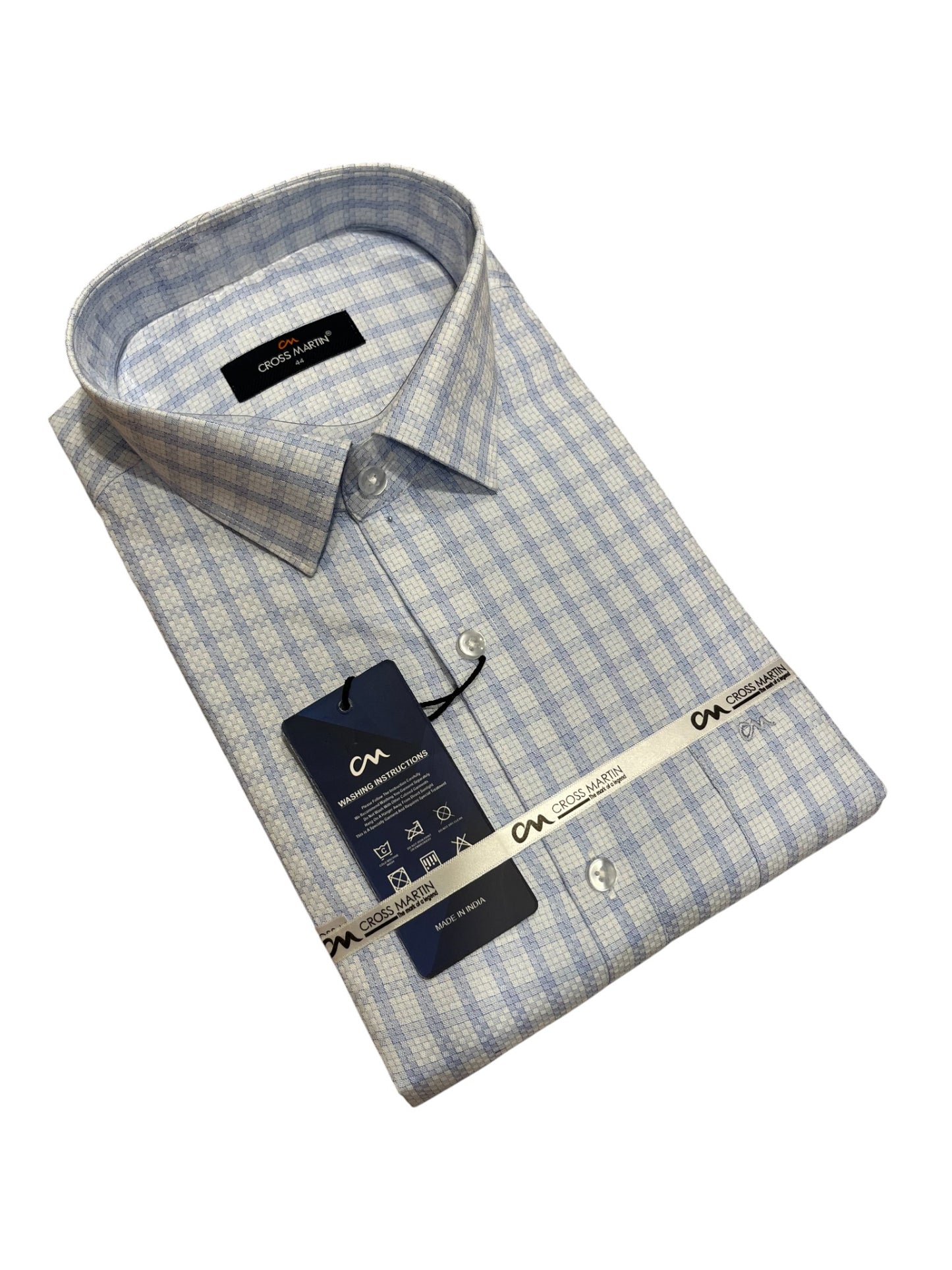 Southloom Pure Cotton Blue Cheack Shirt (44 FS)