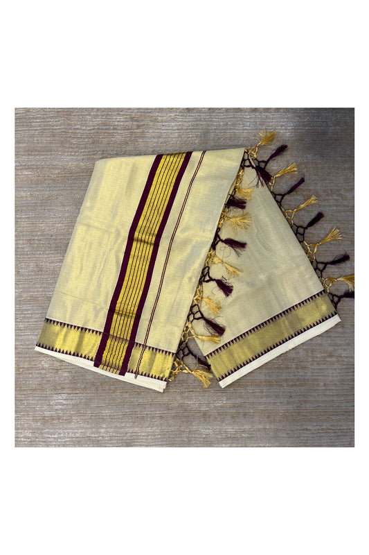 Southloom Kerala Tissue Kasavu Saree
