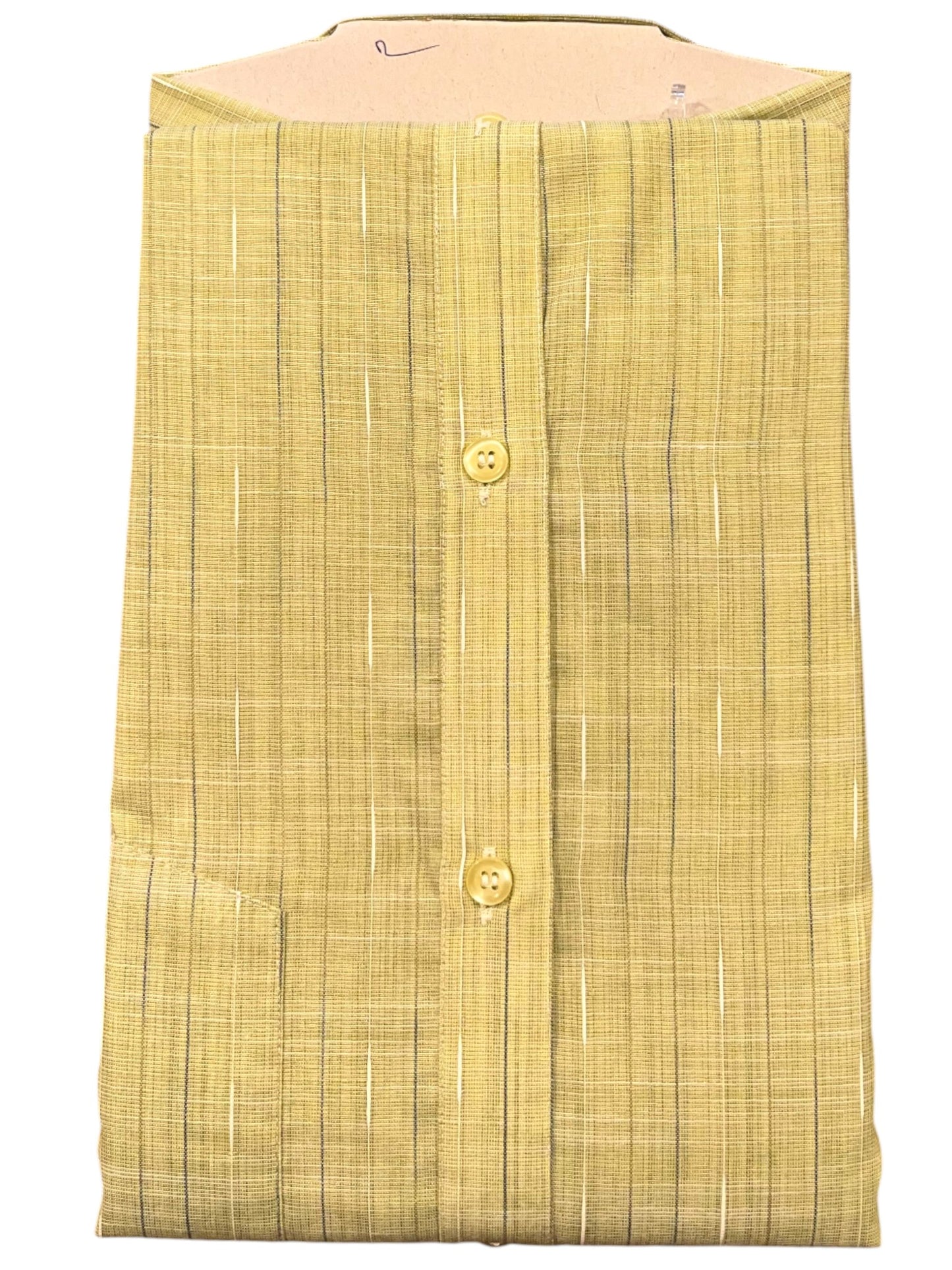 Southloom Pure Cotton Green Lines Shirt(48 HS)