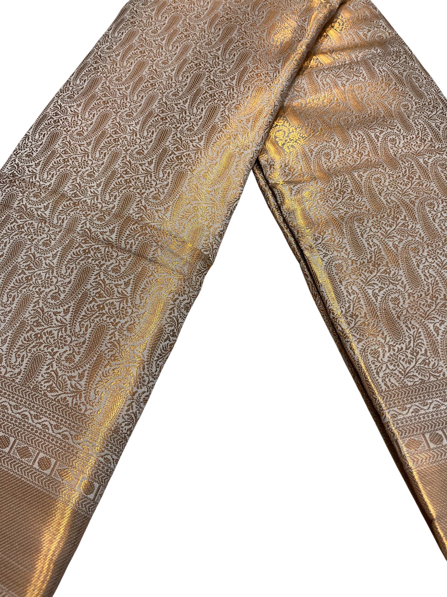 Southloom Premium Semi Silk Zari Work Brocade Saree in Bridal Grey with Matching Pallu