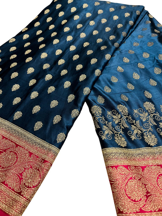 Southloom Satin Banarasi Silk Saree with Woven Work on Body and Borders