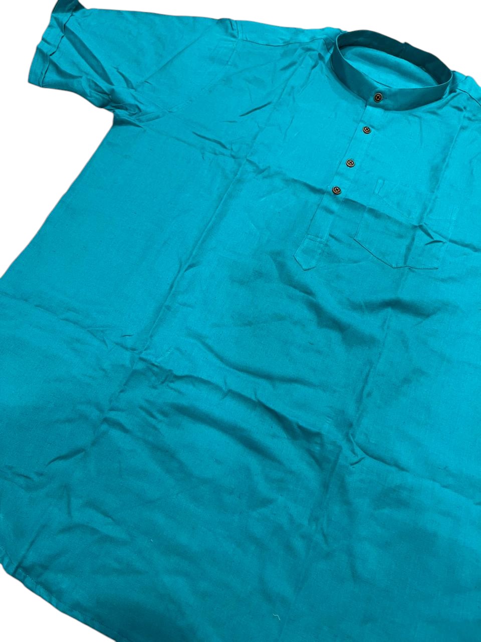 Southloom Blue Short Cotton Kurta Shirt for Men