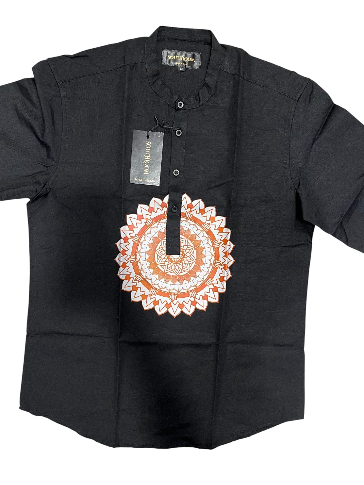 Southloom White Short Cotton Kurta Shirt for Men