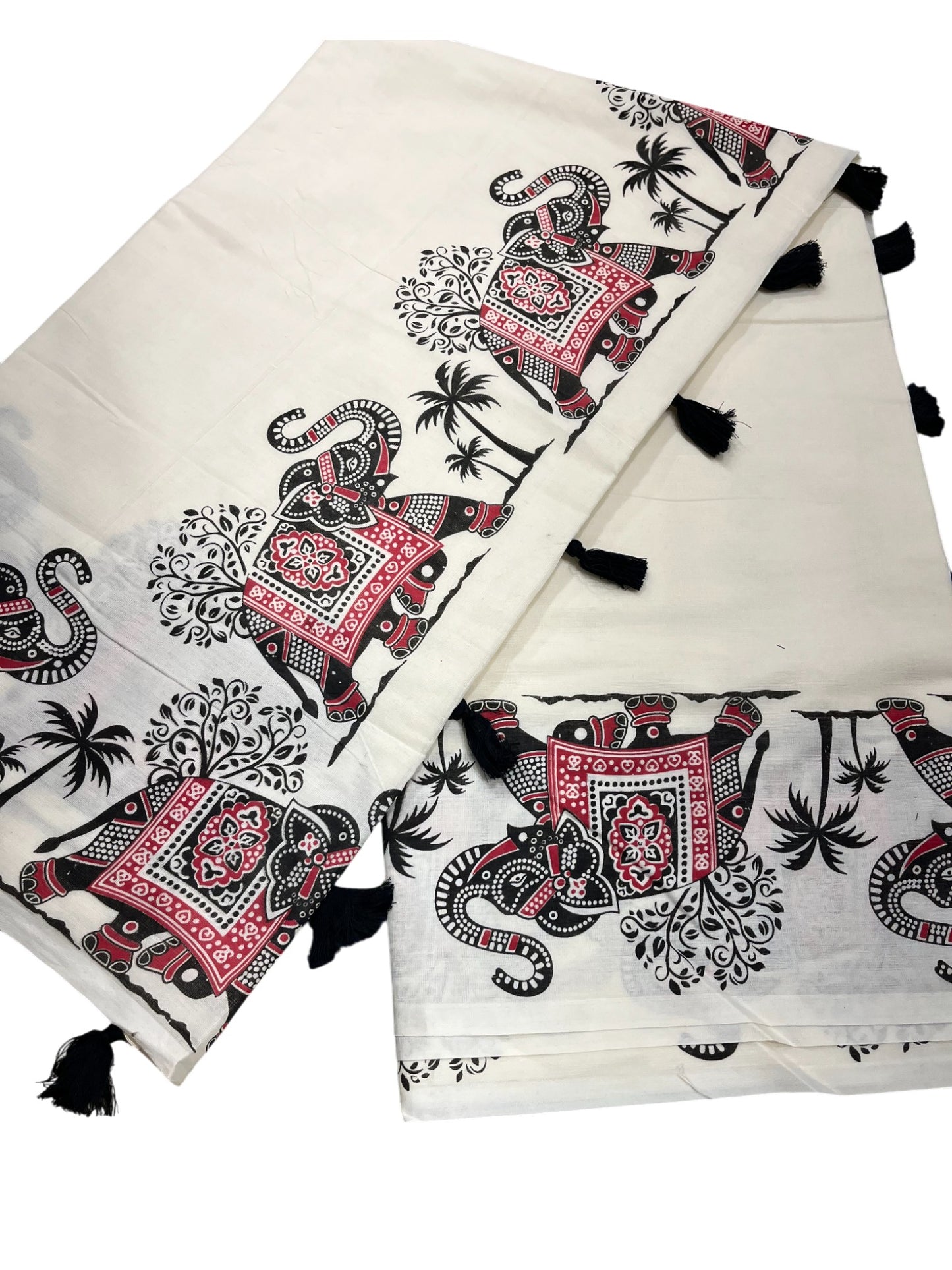 Southloom Kerala Cotton Saree with Elephant Design