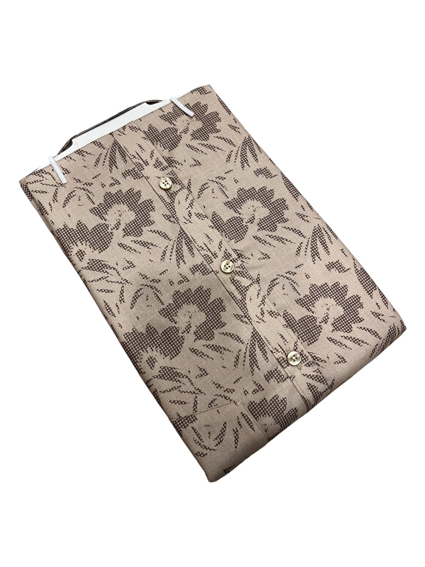 Southloom Pure Cotton Brown Printed Shirt (44 HS)