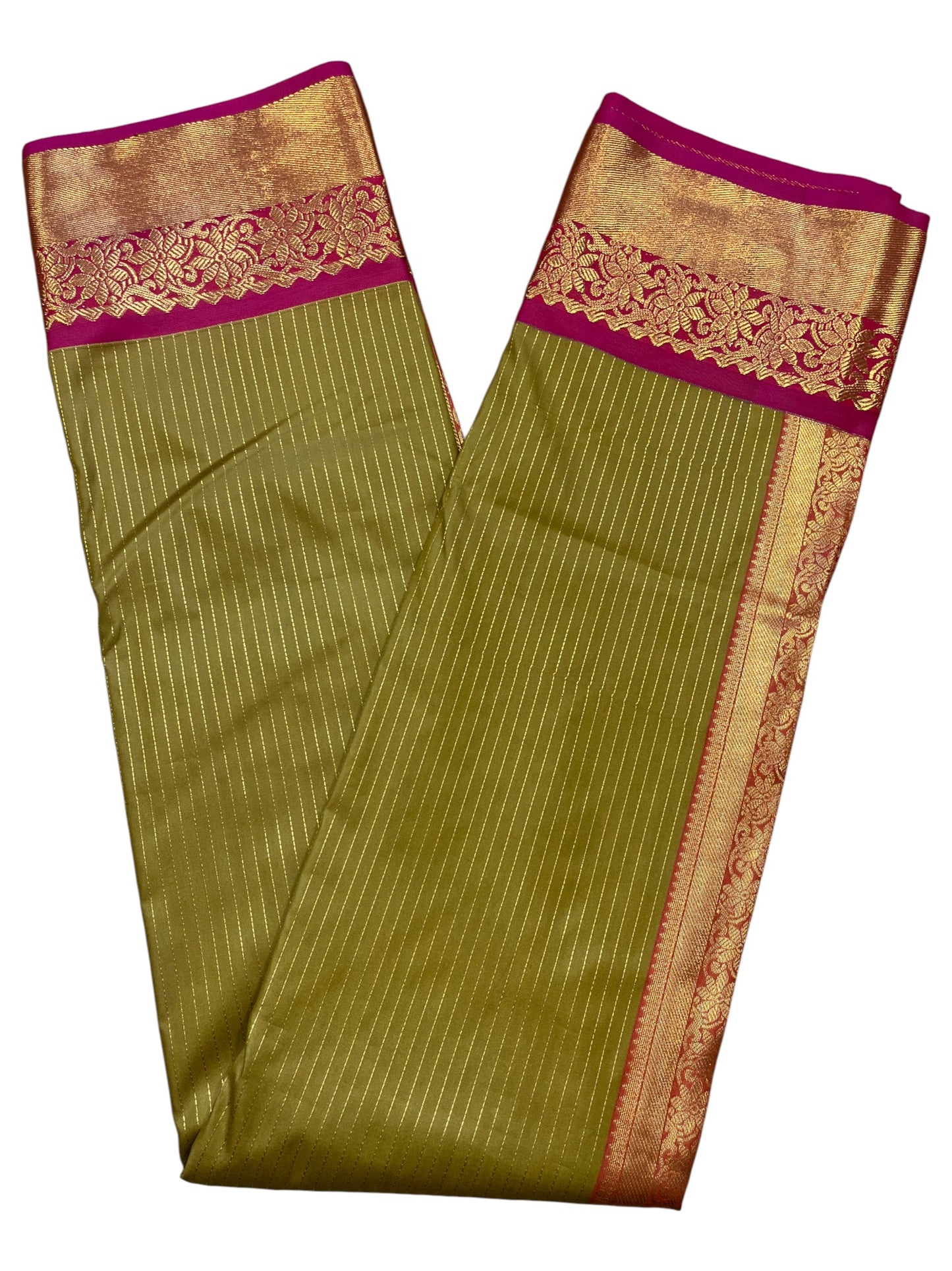 Southloom Banarasi Semi Silk Saree with Woven Work on Body (Green)