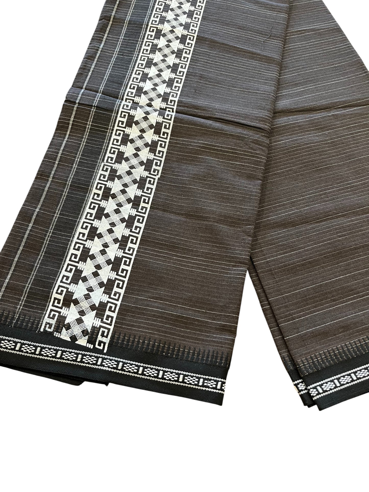 Southloom Brown Printed Single Mundu / Otta Mundu / Lungi (South Indian Kerala Dhoti)
