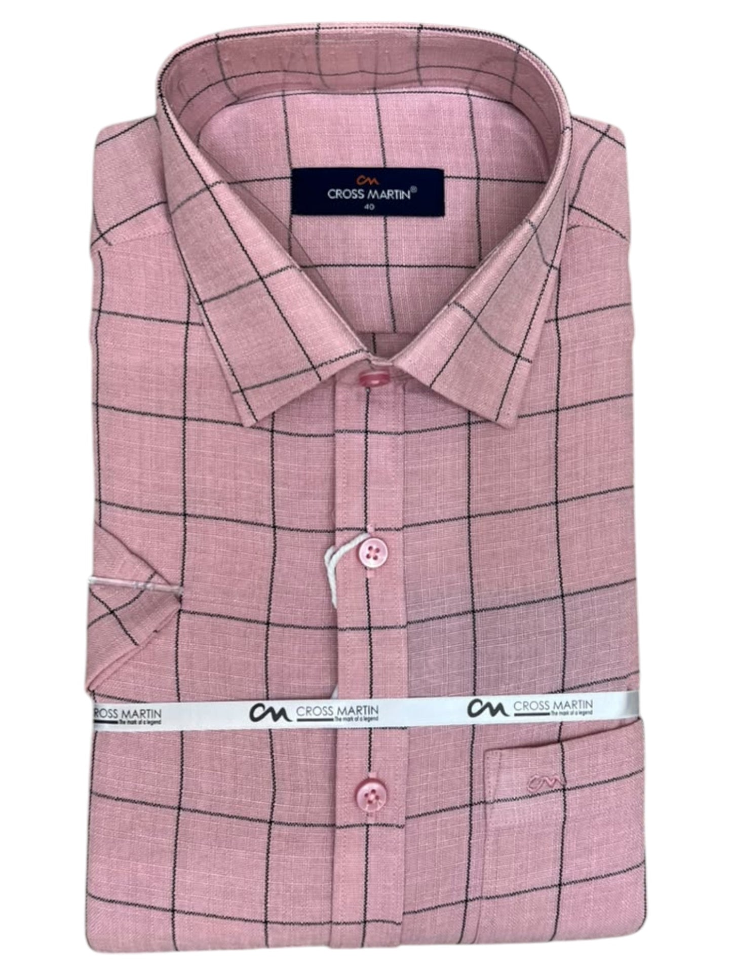 Southloom Pure Cotton Pink Check Shirt SLSHIRT 40HS