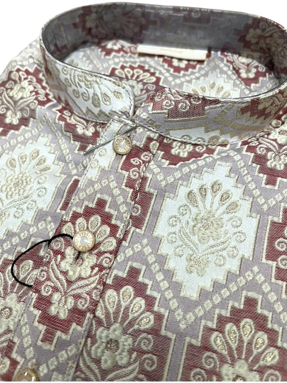 Southloom Woven Patterns Semi Silk Short Kurta for Men SL590