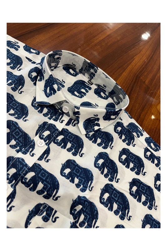 Southloom Jaipur Pure Cotton Printed Shirt For Men (3XL)