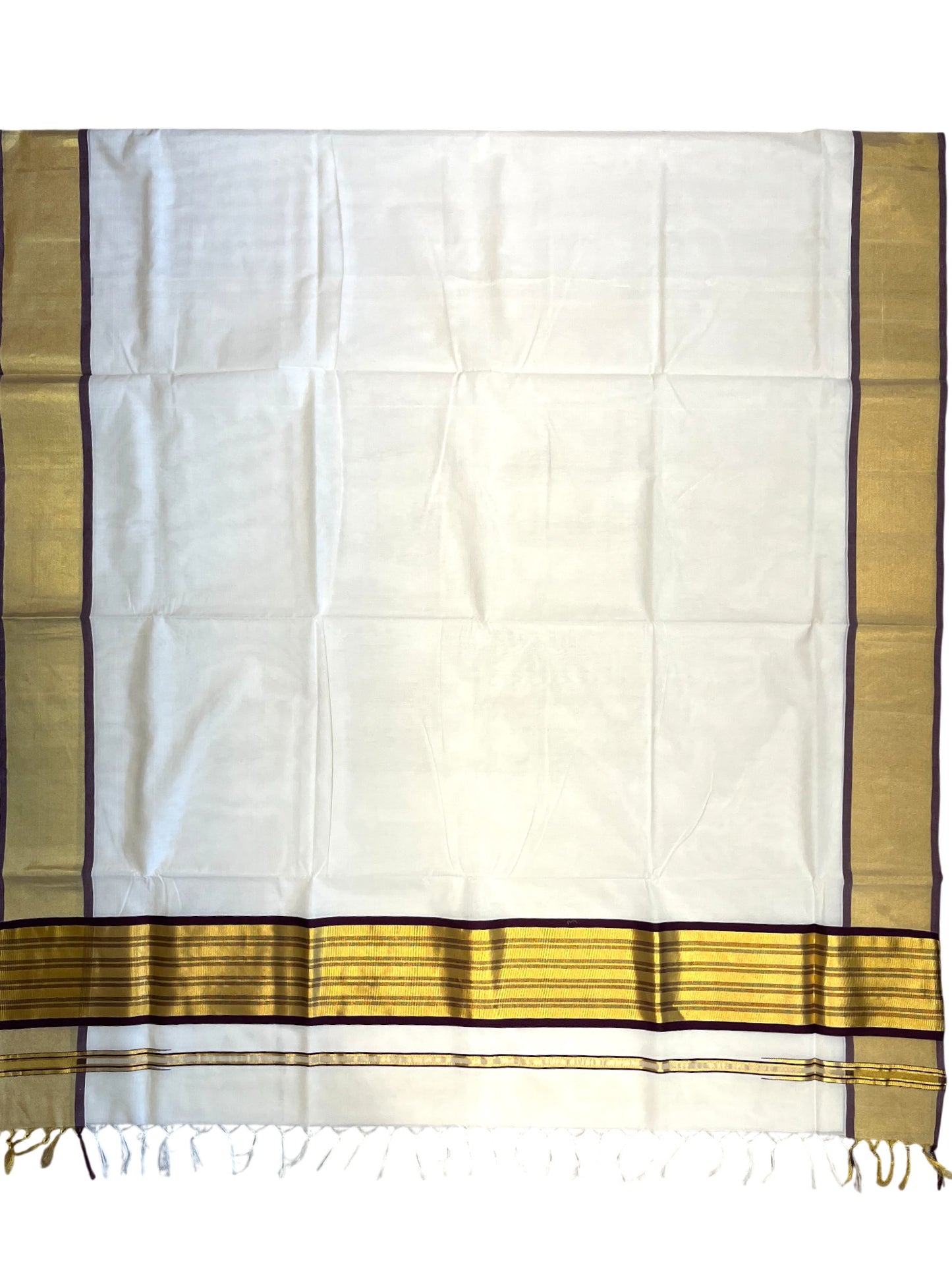 Southloom Super Premium Balaramapuram Unakkupaavu Handloom Cotton Saree with Purple Border