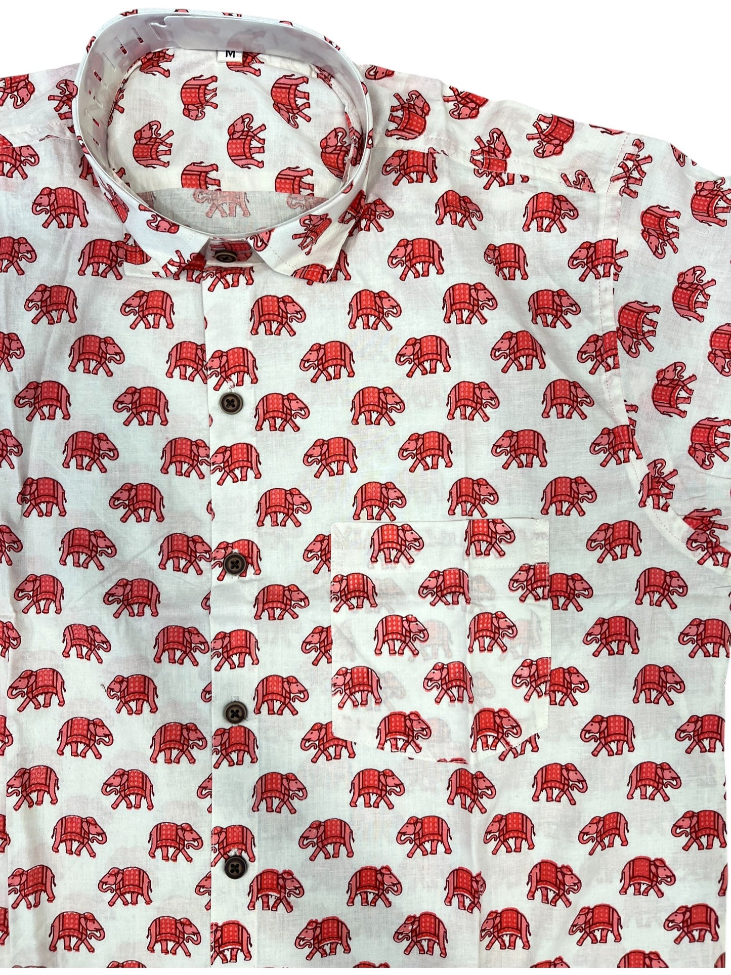 Southloom Jaipur Pure Cotton Block Printed Shirt for Men (Medium)