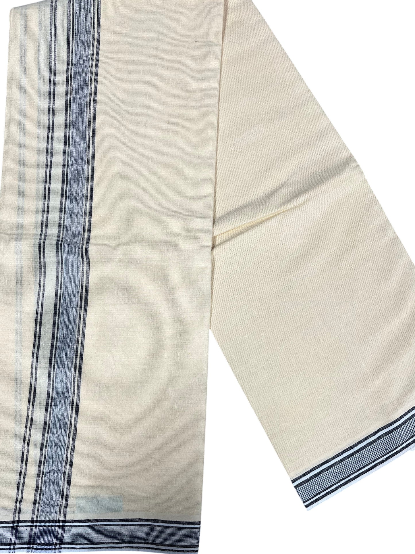 Southloom Black Printed Single Mundu / Otta Mundu / Lungi (South Indian Kerala Dhoti)