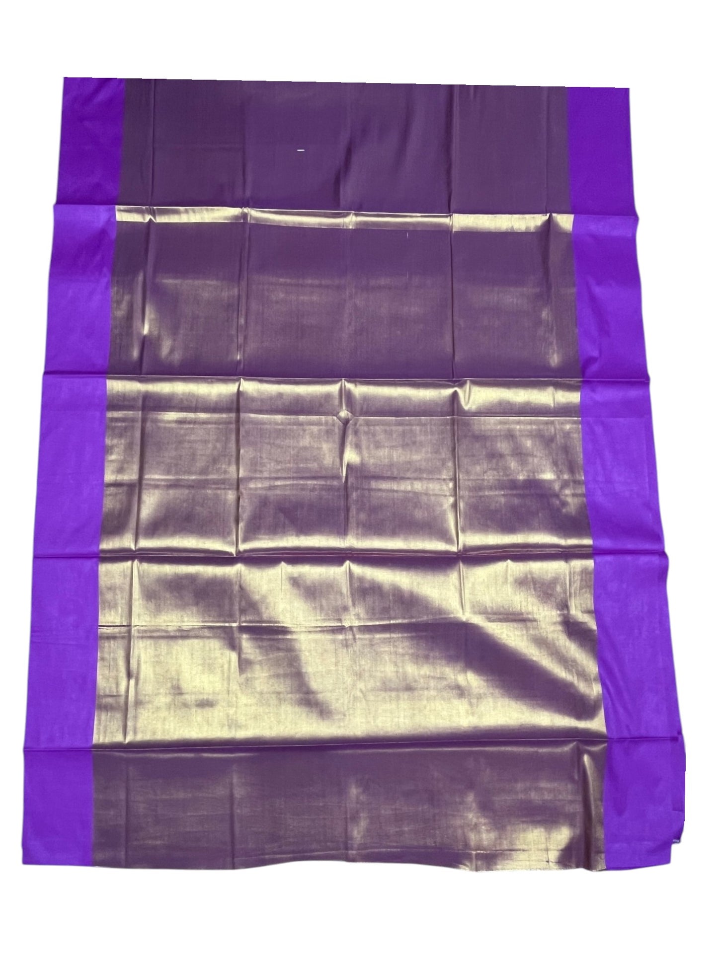 Southloom Special Semi Silk Saree with Golden Body and Magenta Border