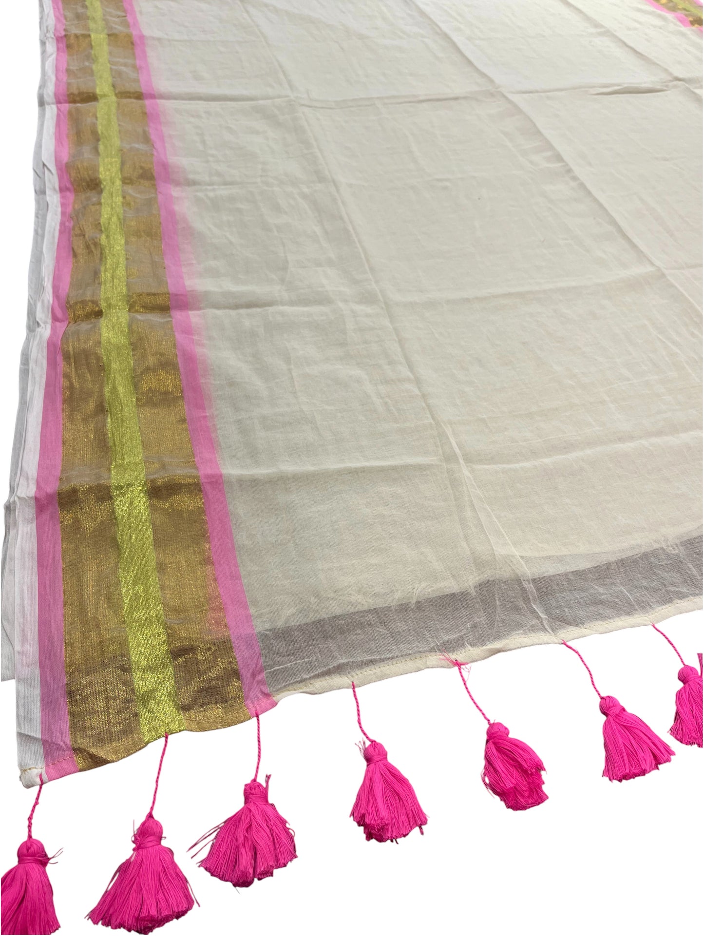 Southloom Mul Cotton 120 x 120 Soft Fabric Saree in Pink Colour