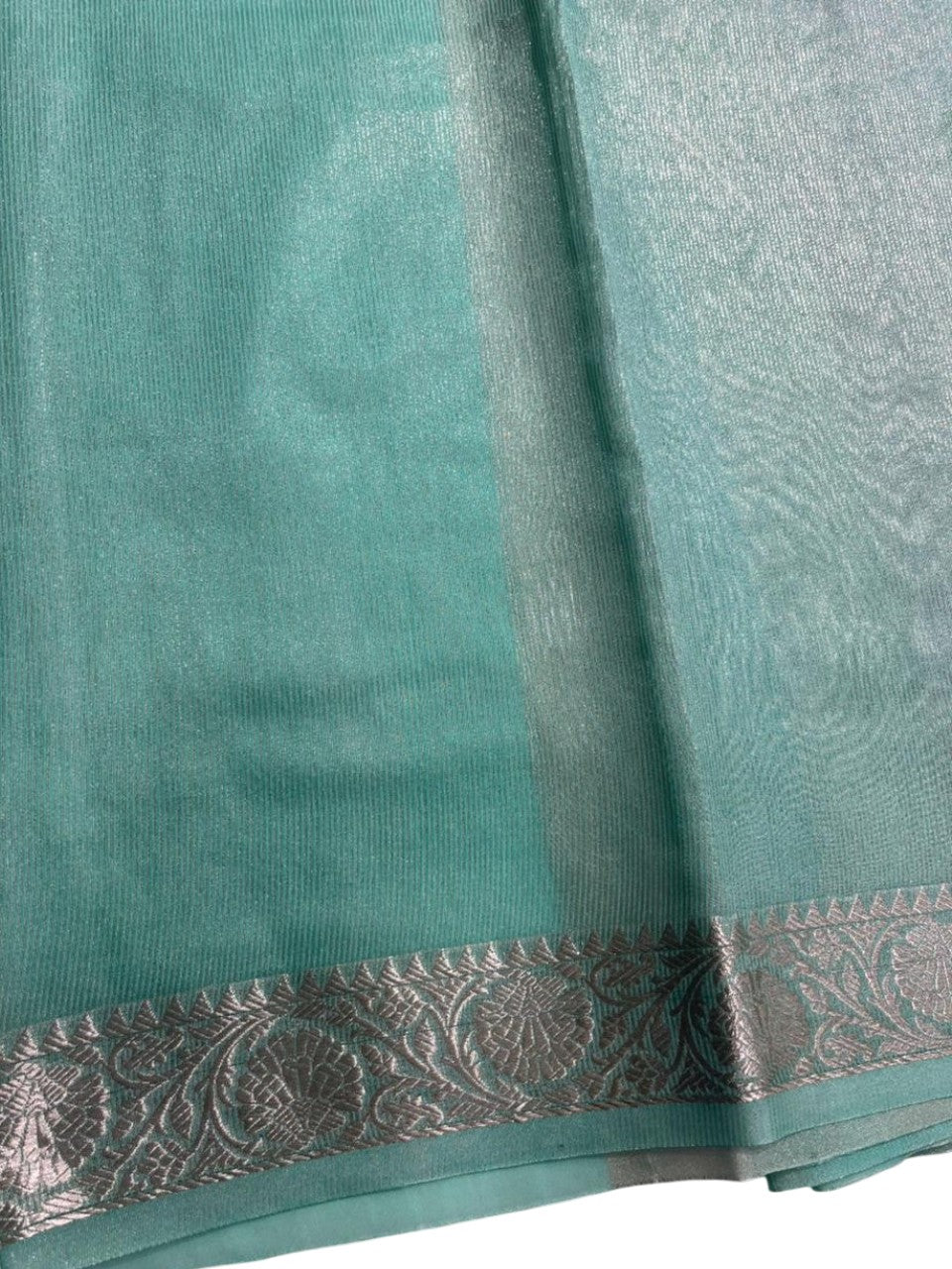 Southloom Tissue Organza Saree With Stripes Design in Multicolour SL353