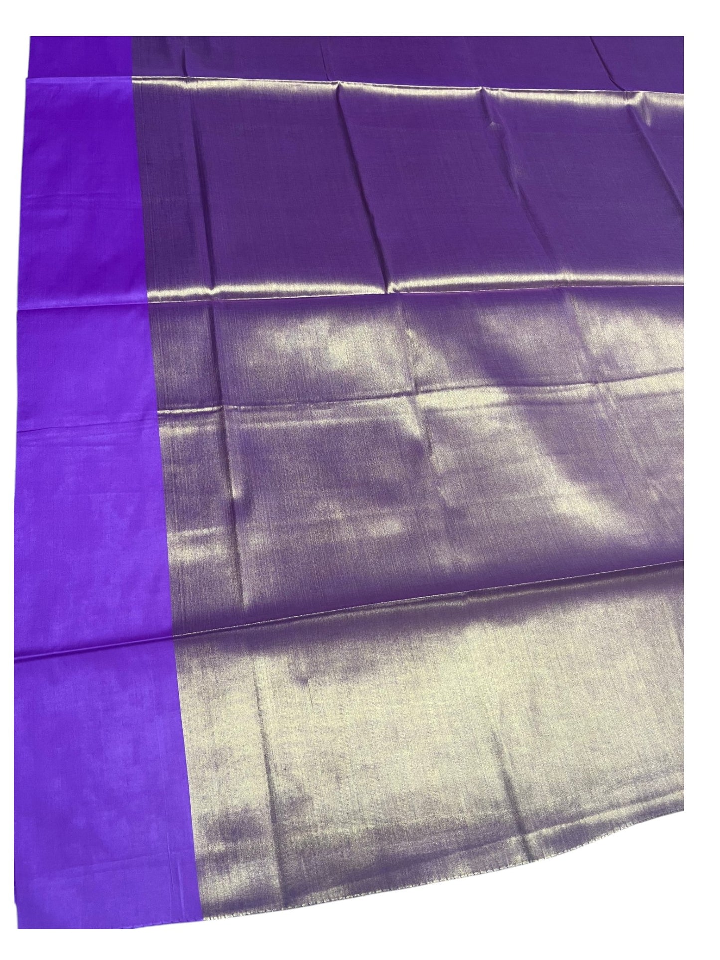 Southloom Special Semi Silk Saree with Golden Body and Magenta Border