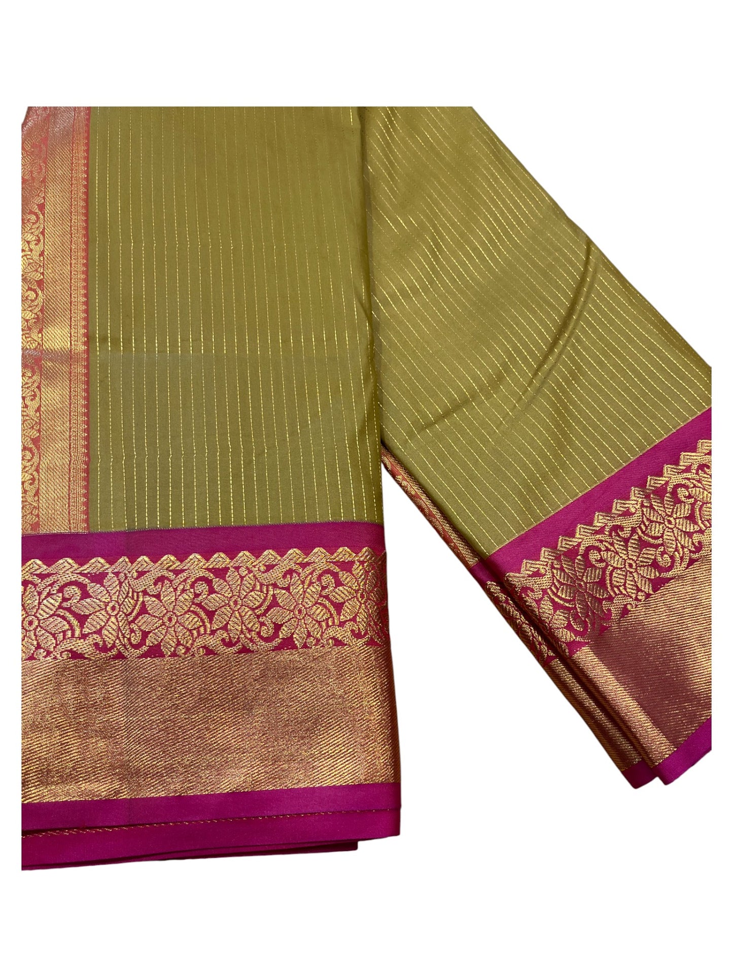 Southloom Banarasi Semi Silk Saree with Woven Work on Body (Green)