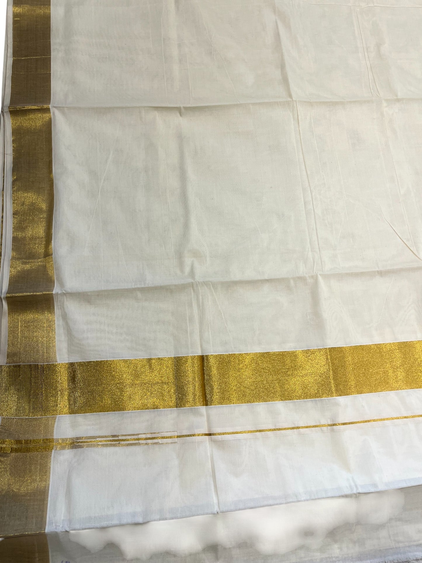 Pure Cotton Kerala Kasavu Saree with Chutti kara Border