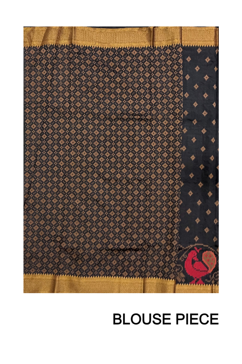 Southloom Semi Silk Black Designer Saree with Zari Woven Border