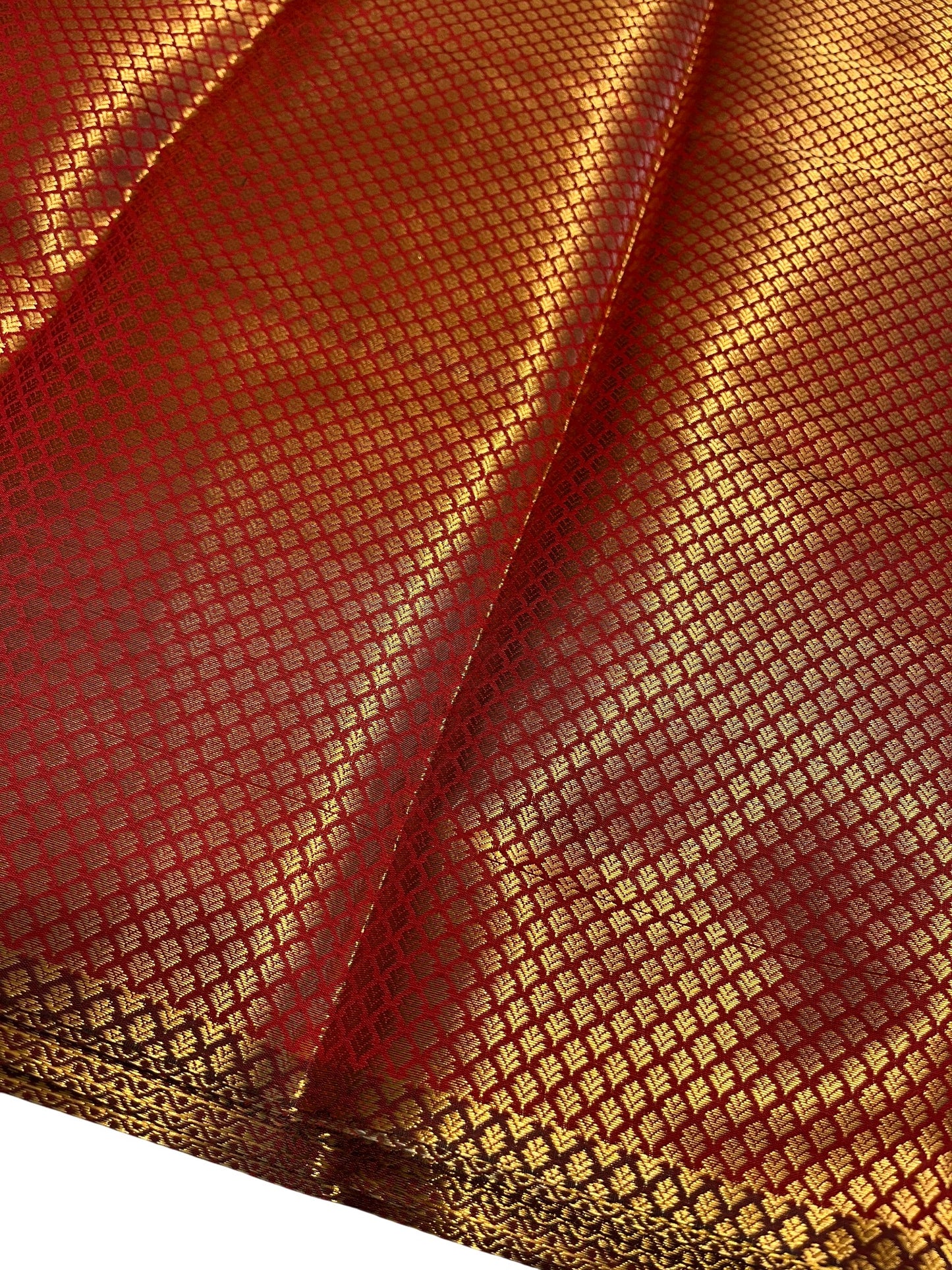 Southloom Semi Silk Brocade Bridal Saree With Woven Borders