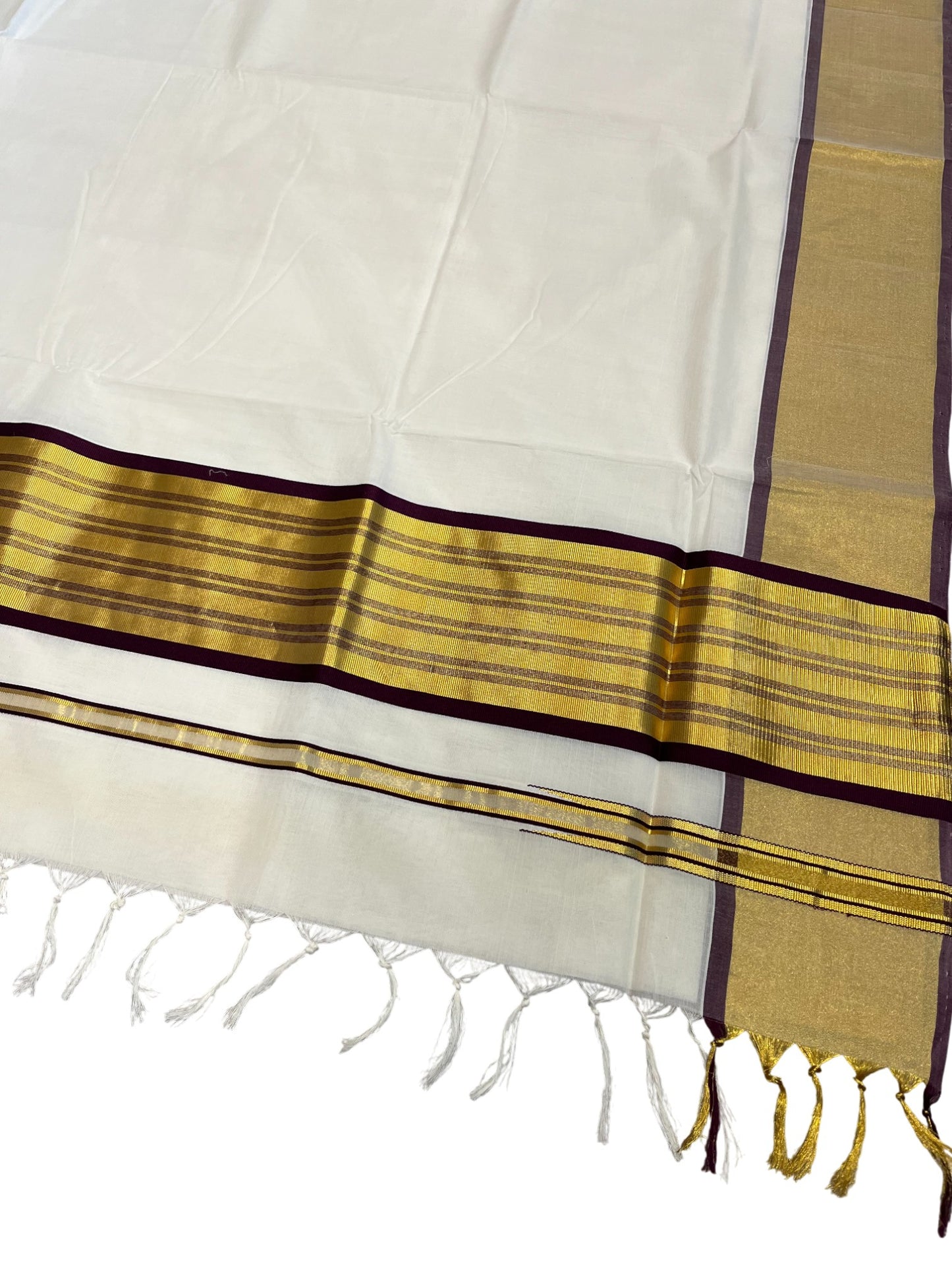 Southloom Super Premium Balaramapuram Unakkupaavu Handloom Cotton Saree with Purple Border