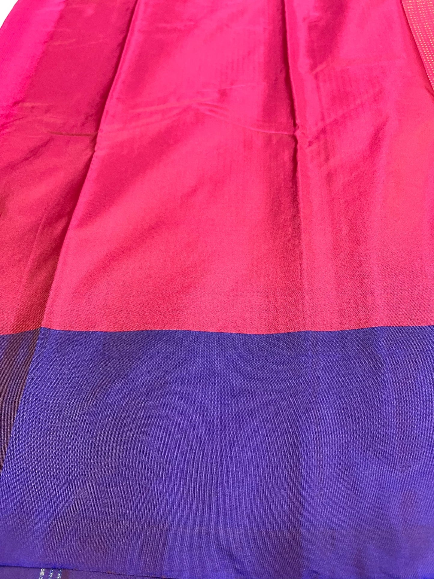 Southloom Semi Silk Saree with Micro Check on Body in Magenta And Violet