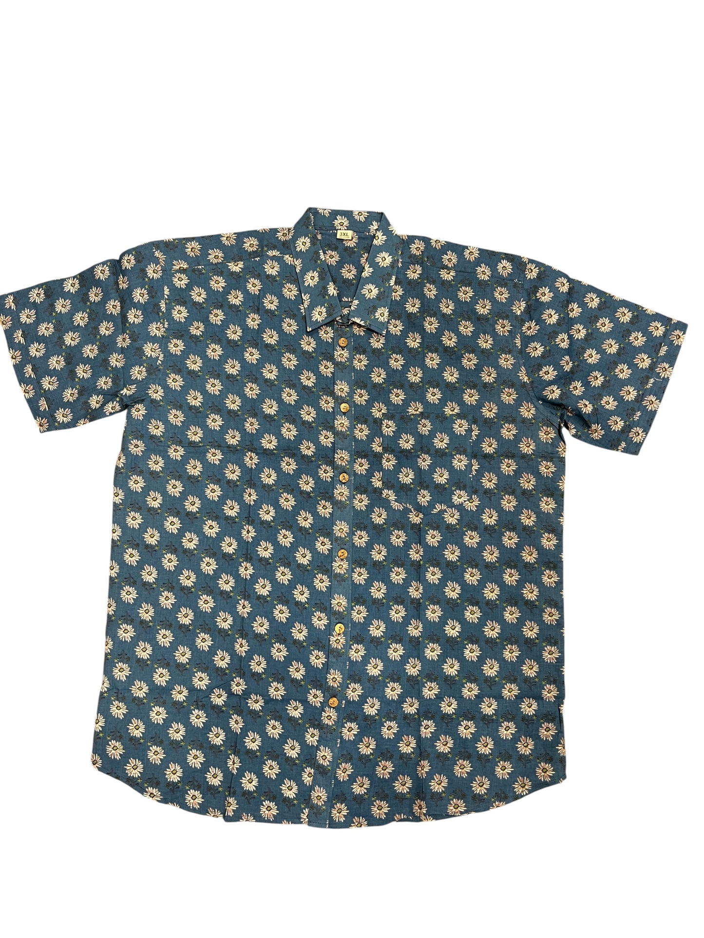 Southloom Jaipur Pure Cotton Printed Shirt For Men (3XL)