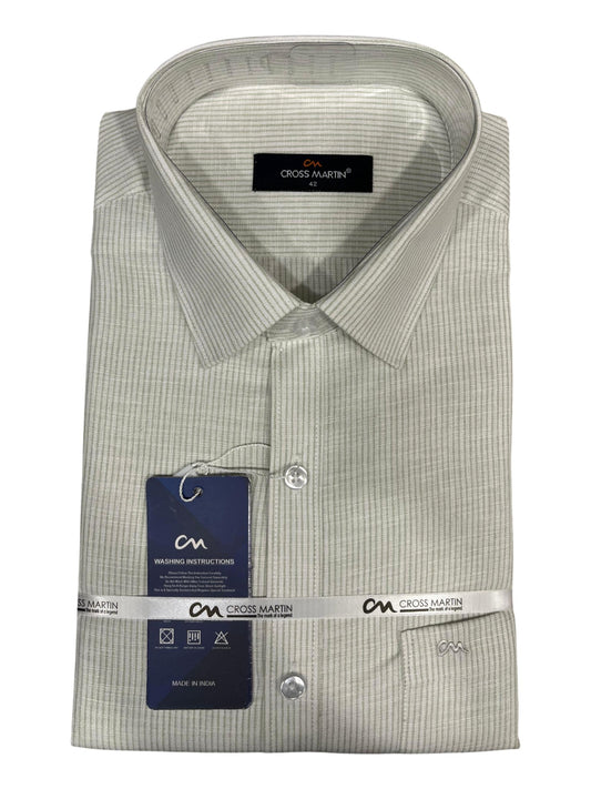 Southloom Pure Cotton Green Lines Shirt (XL FS)