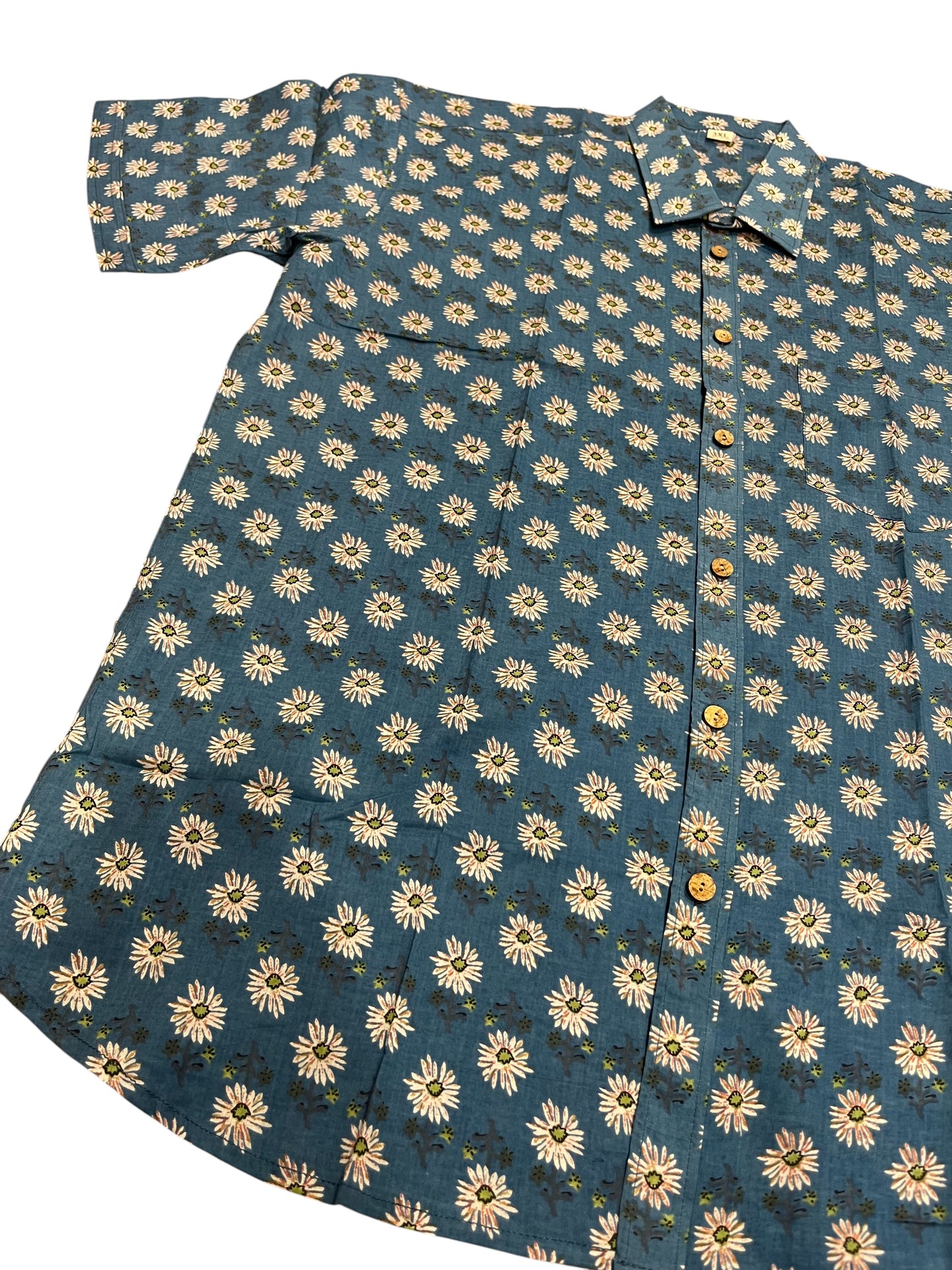 Southloom Jaipur Pure Cotton Printed Shirt For Men (3XL)