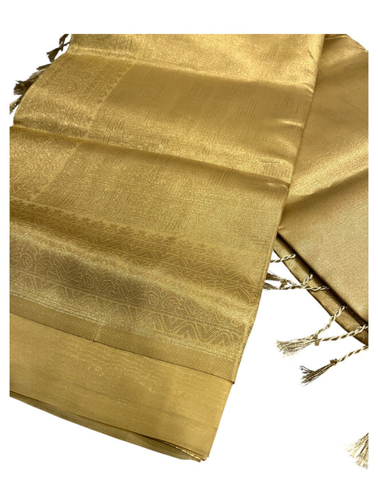 Southloom Tissu Semi Silk Saree with Golden Work on Body
