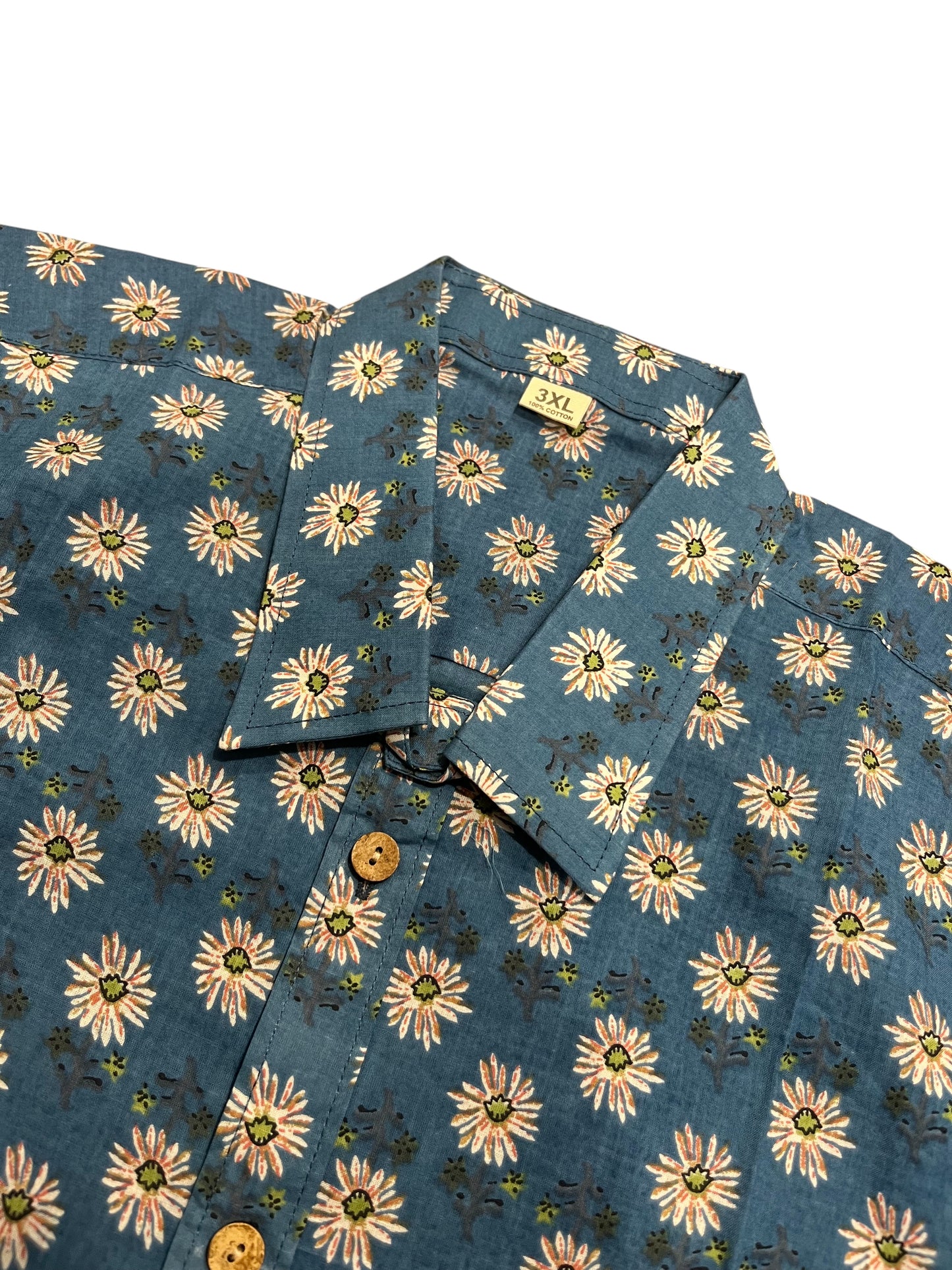 Southloom Jaipur Pure Cotton Printed Shirt For Men (3XL)