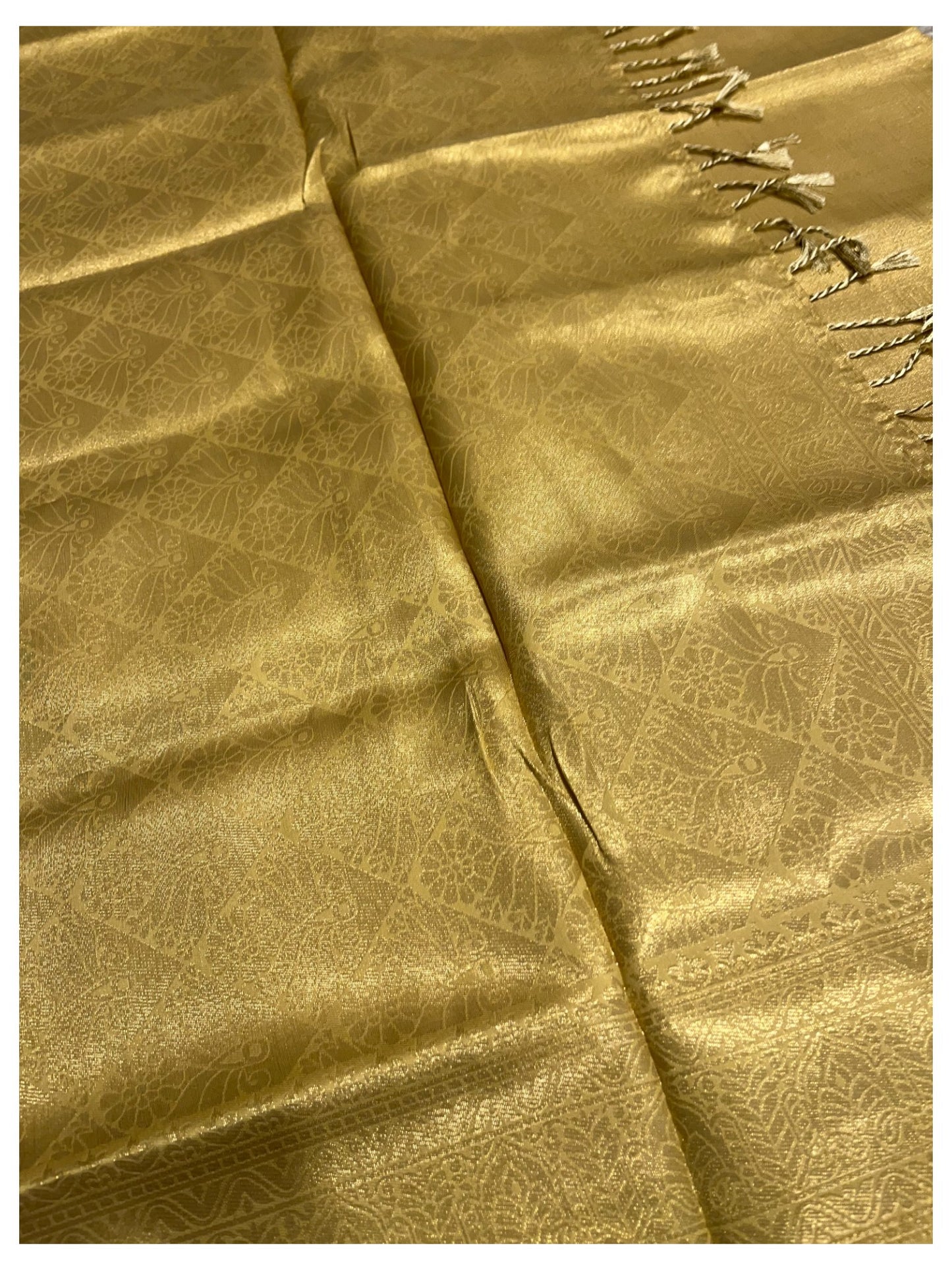 Southloom Tissu Semi Silk Saree with Golden Work on Body