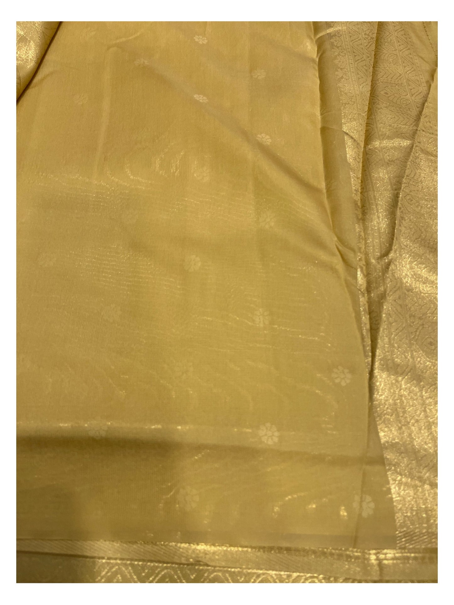 Southloom Tissu Semi Silk Saree with Golden Work on Body