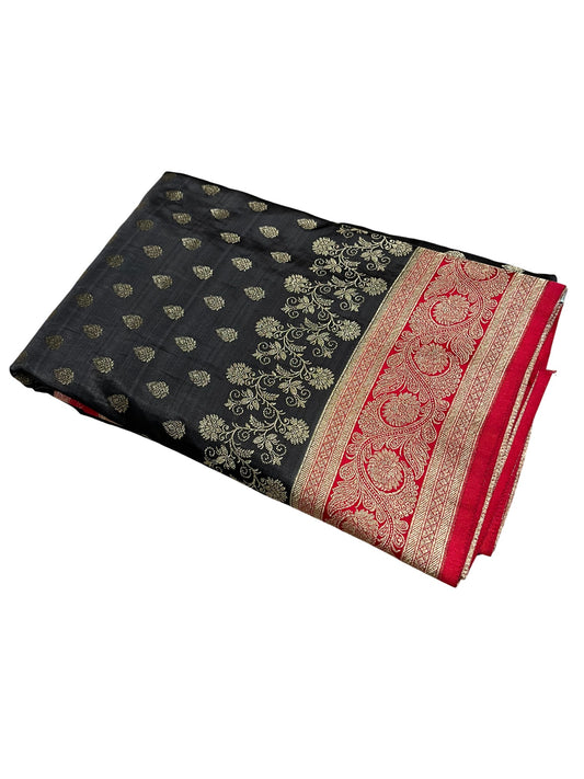 Southloom Satin Banarasi Silk Saree with Woven Work on Body and Borders