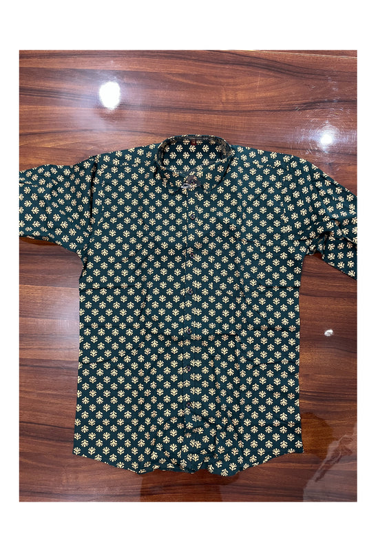 Southloom Jaipur Pure Cotton  Printed Shirt For Men (Medium)