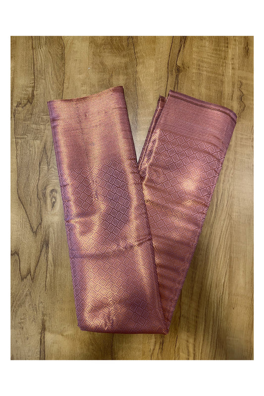 Southloom Premium Semi Silk Zari Work Brocade Saree in Bridal Violet with Matching Pallu