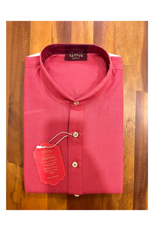 Southloom Cotton Short Kurta for Men in Red Colour