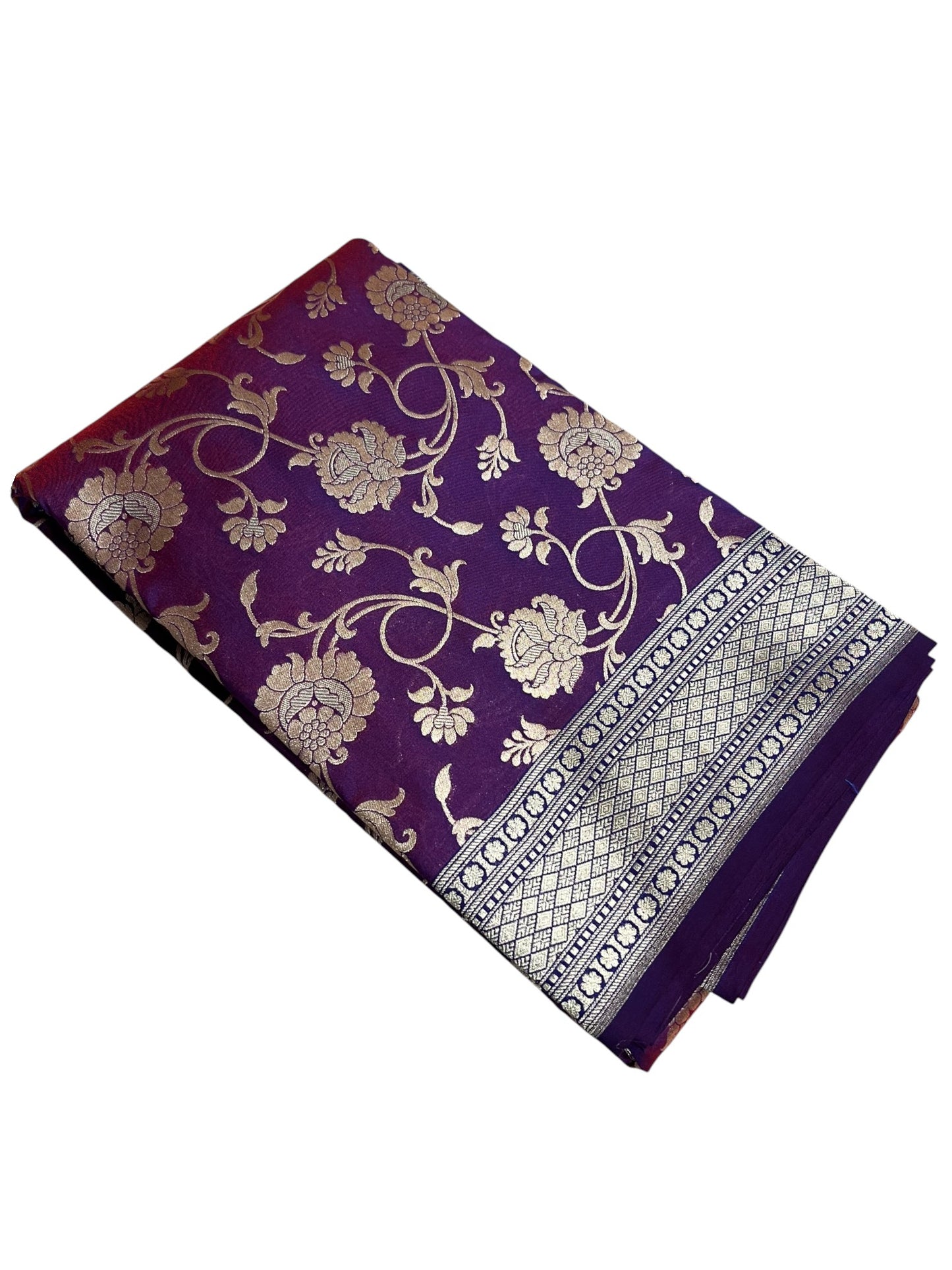 Southloom  Banarasi Silk Saree with Woven Work on Body and Borders(Blue)