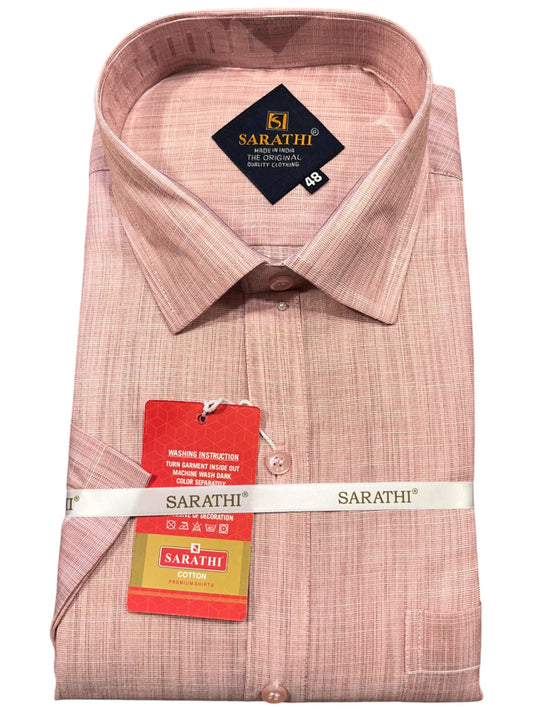 Southloom Pure Cotton Pink Lines Shirt(48 HS)