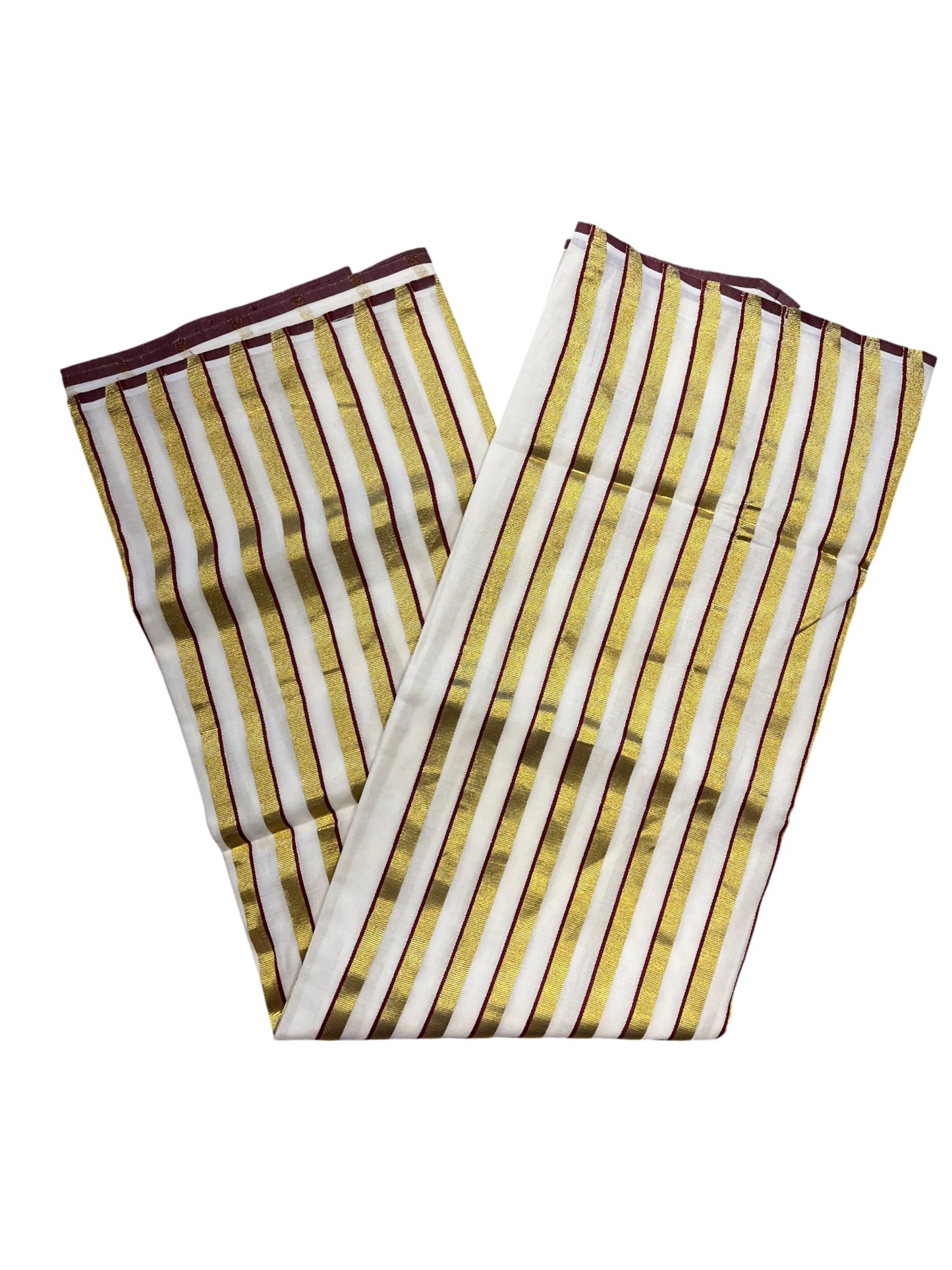 Southloom Puliyilakkara Brown and Gold Kasavu Kerala Saree with Woven Blouse