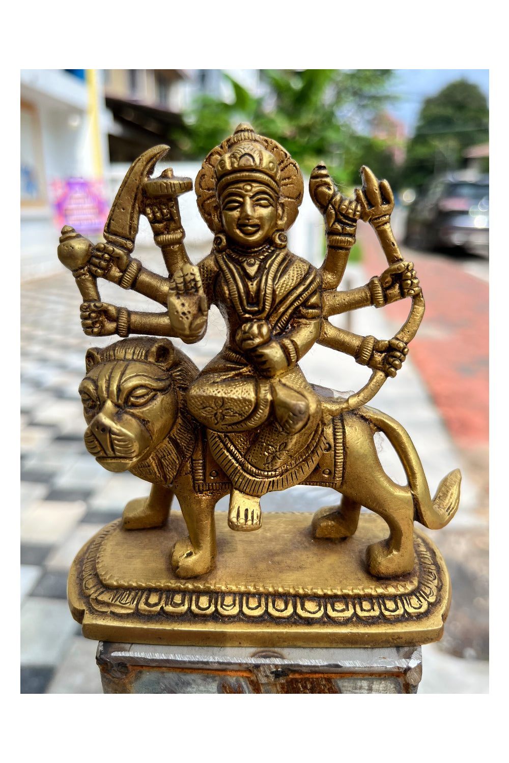 Southloom Solid Brass Handmade Durga Devi Handicraft